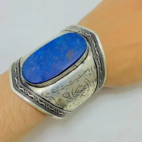 Tribal Lapis Lazuli Adjustable Bracelet