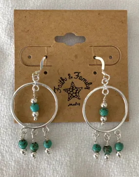 Trinity Turquoise Chandelier Earrings