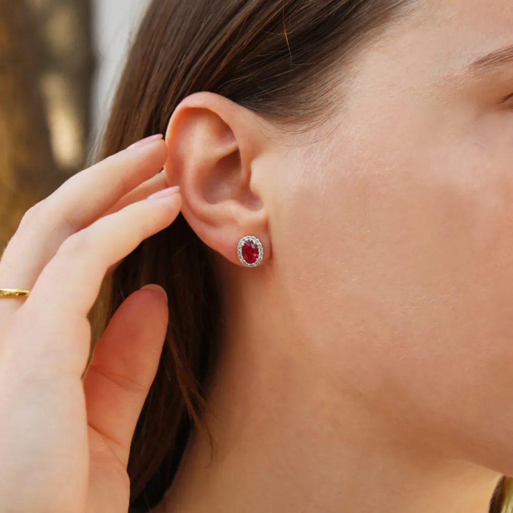 Tru-Ruby Cincature Earrings