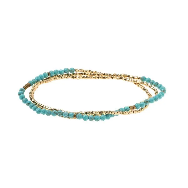 Turquoise/Gold Delicate Wrap