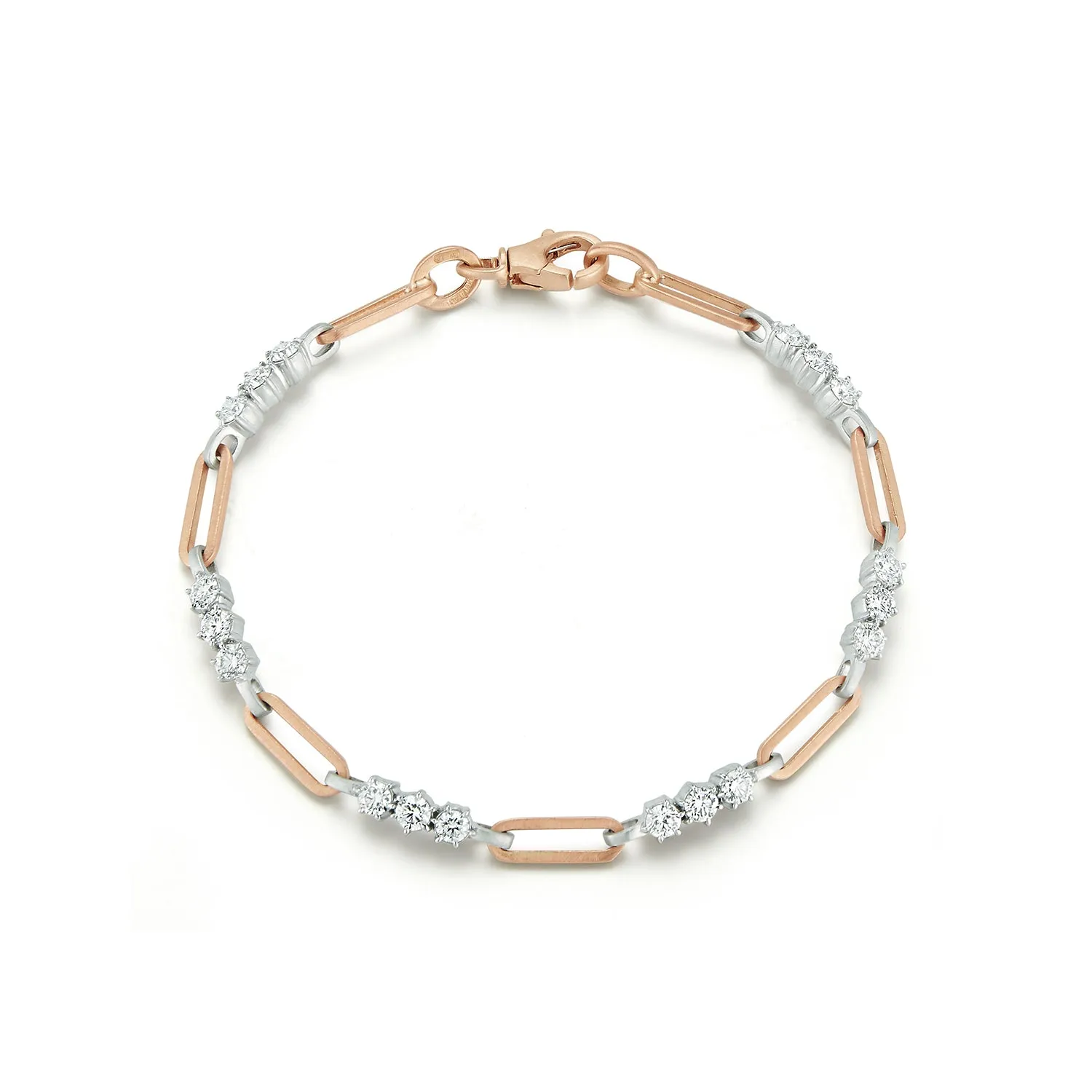 Two-Tone Pia Gold Chain Link Bracelet