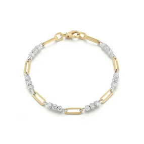 Two-Tone Pia Gold Chain Link Bracelet