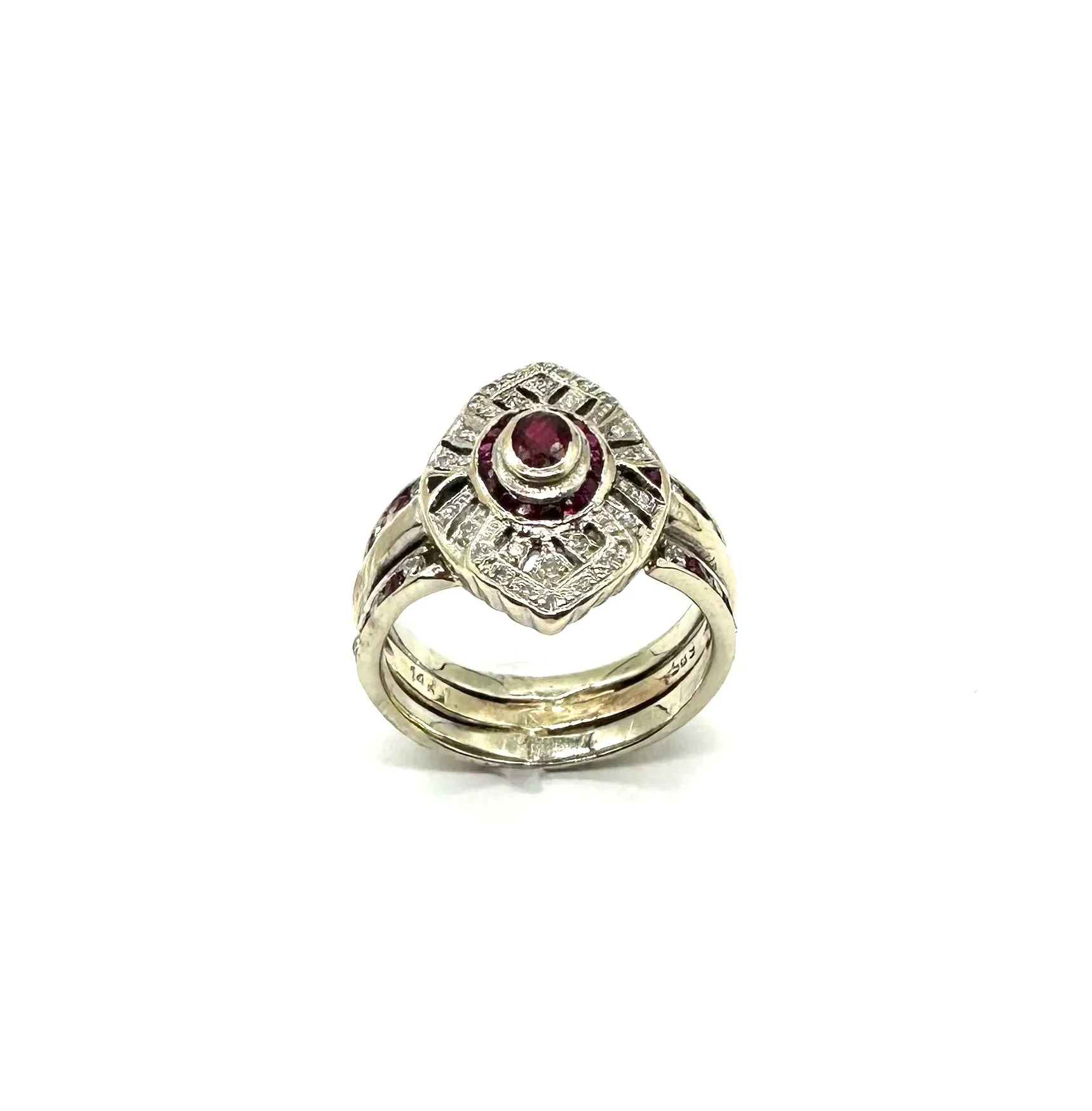 Vintage Art Deco Diamond & Ruby Ring