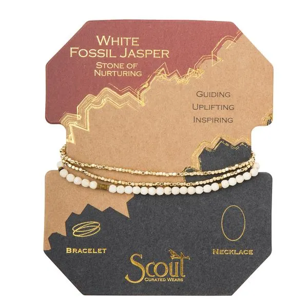 White Fossil Gold Delicate Wrap