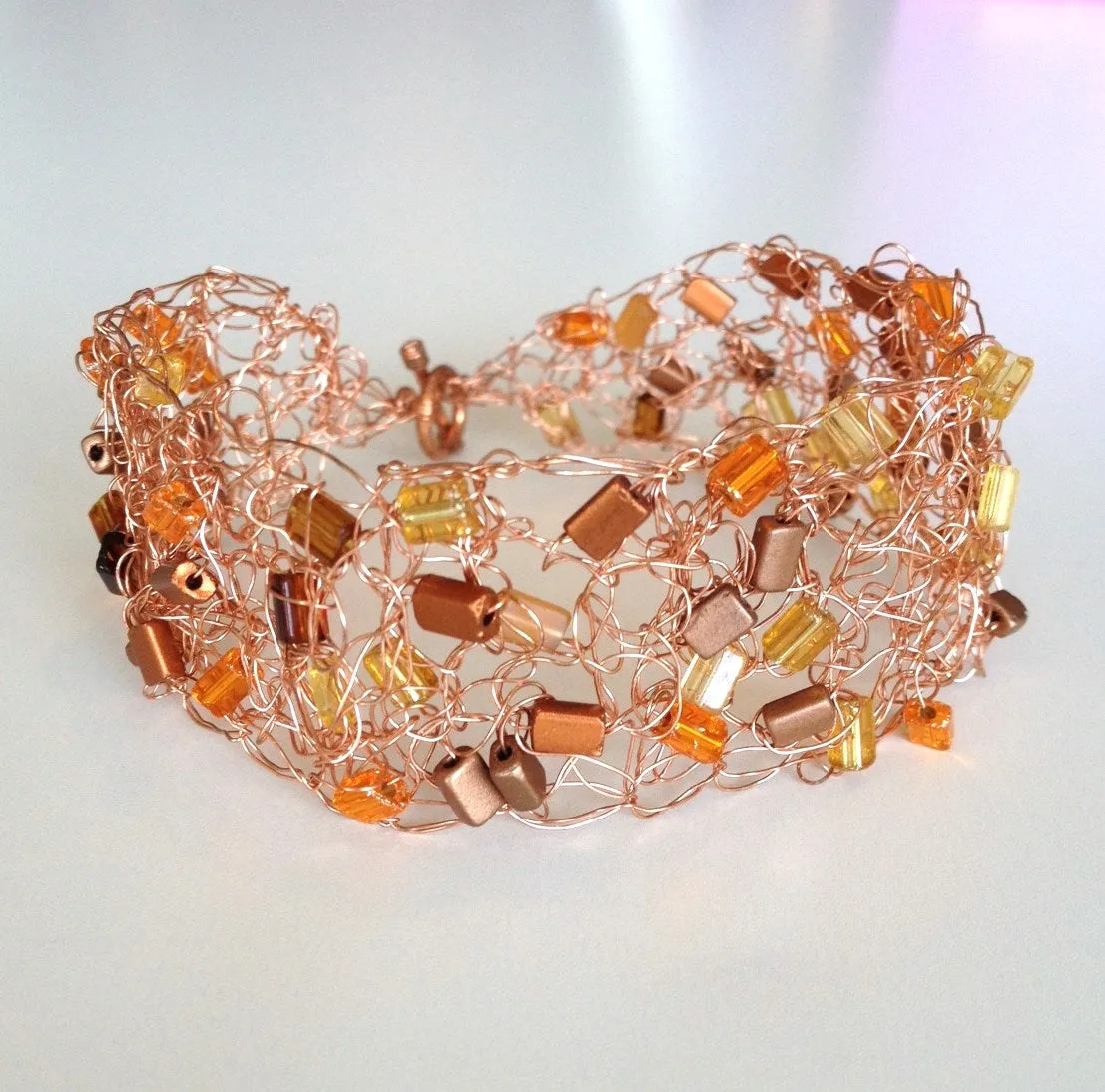 Wire Crochet Cuff Bracelet Class