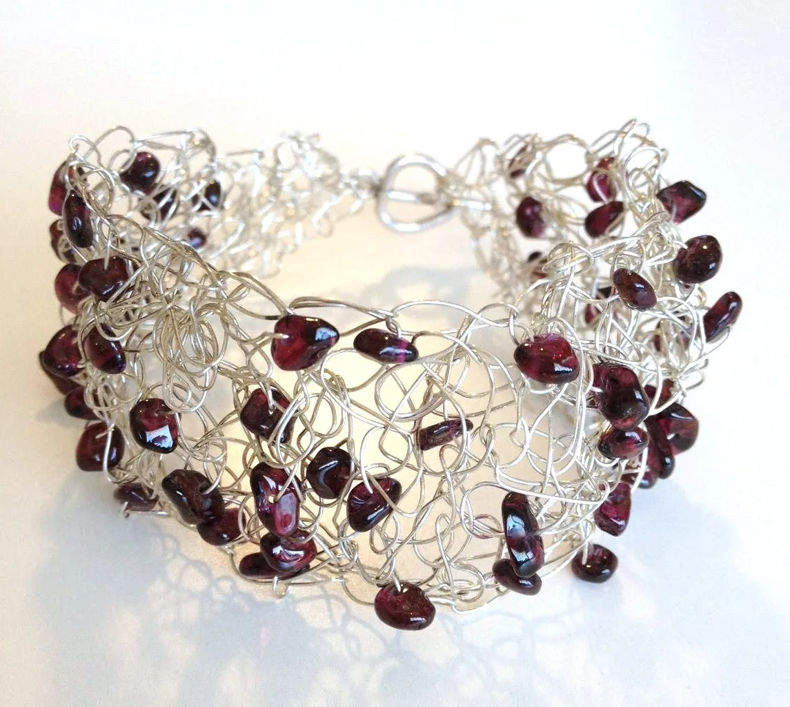 Wire Crochet Cuff Bracelet Class