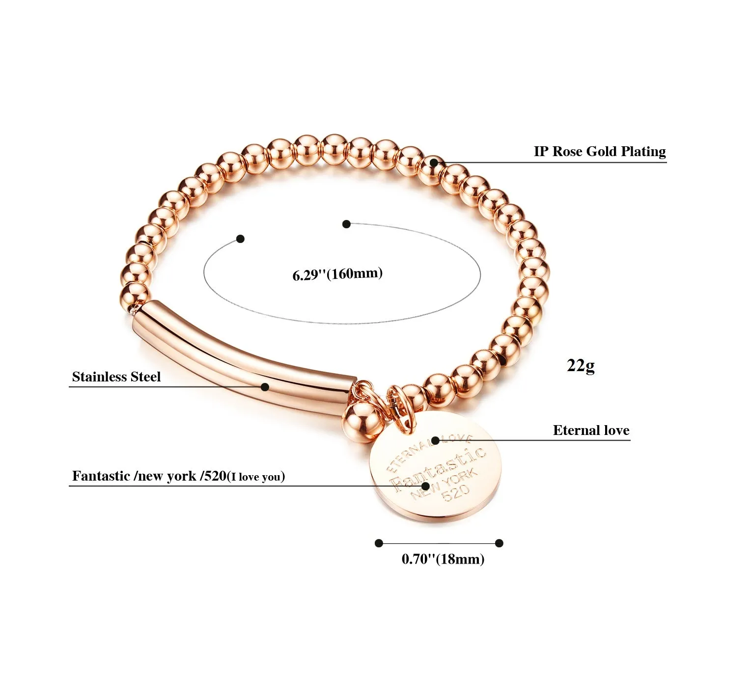 Women's Fashion Eternal Love Bangle Bracelet