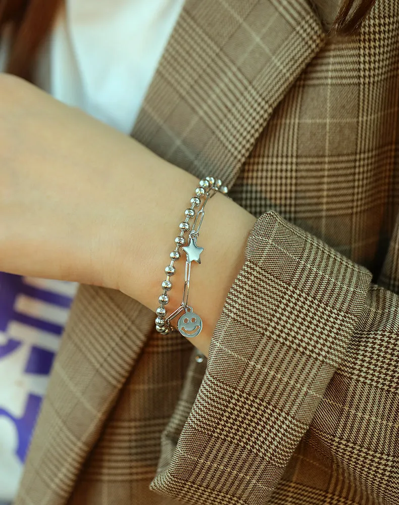 Women's Fashion Star and Smiling Bracelet