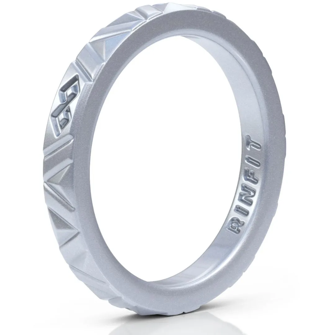 Women's Infinity Silicone Stackable Rings. Stylish Design, Comfortable & Durable Wedding Band