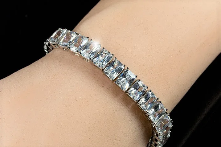 Yasmine Radiant CZ Statement Bracelet - 7in