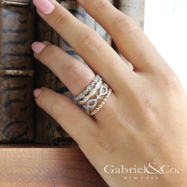 Yellow Gold Stackable Ladies Ring