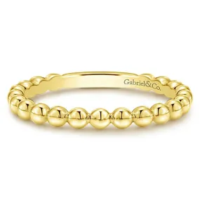 Yellow Gold Stackable Ladies Ring