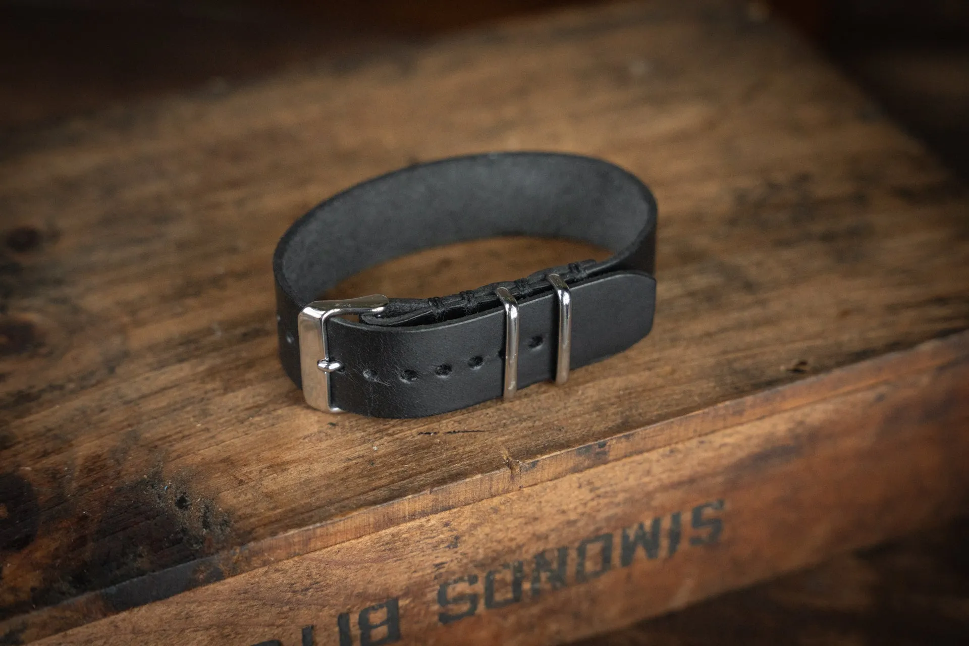 ZULU Leather Watch Strap Black